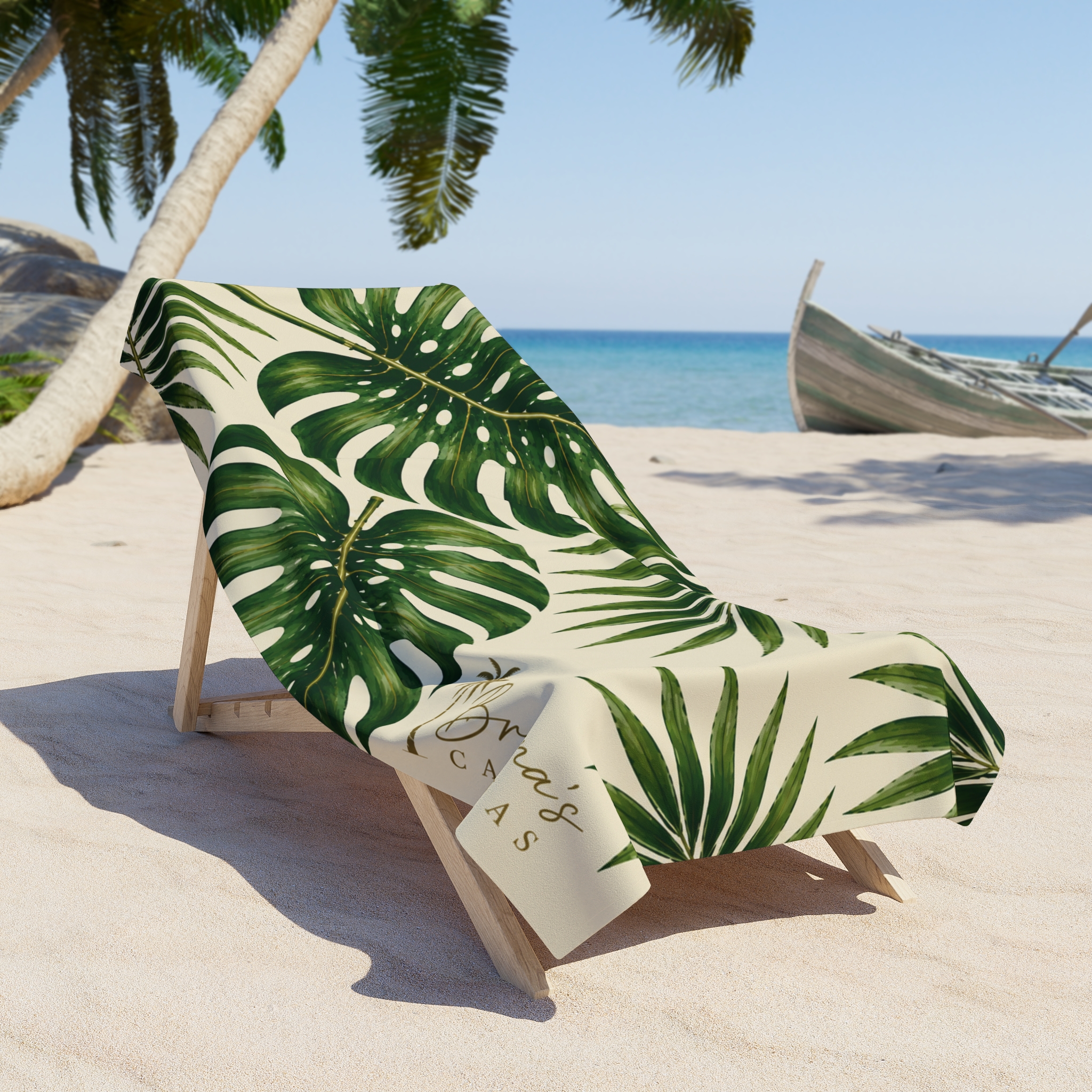 Briana’s Cabanas Tropical Leaf Beach Towel | Monstera Resort Towel - Image 6