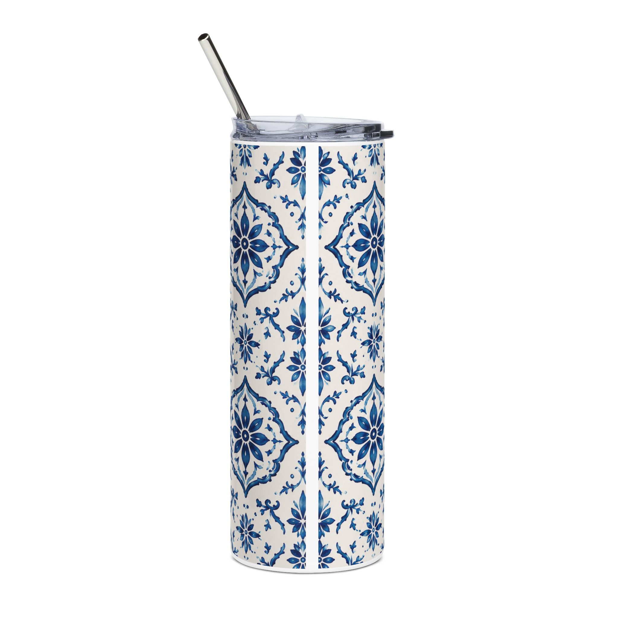 Briana’s Cabanas Mediterranean Blue Tile 20 oz Tumbler - Image 5