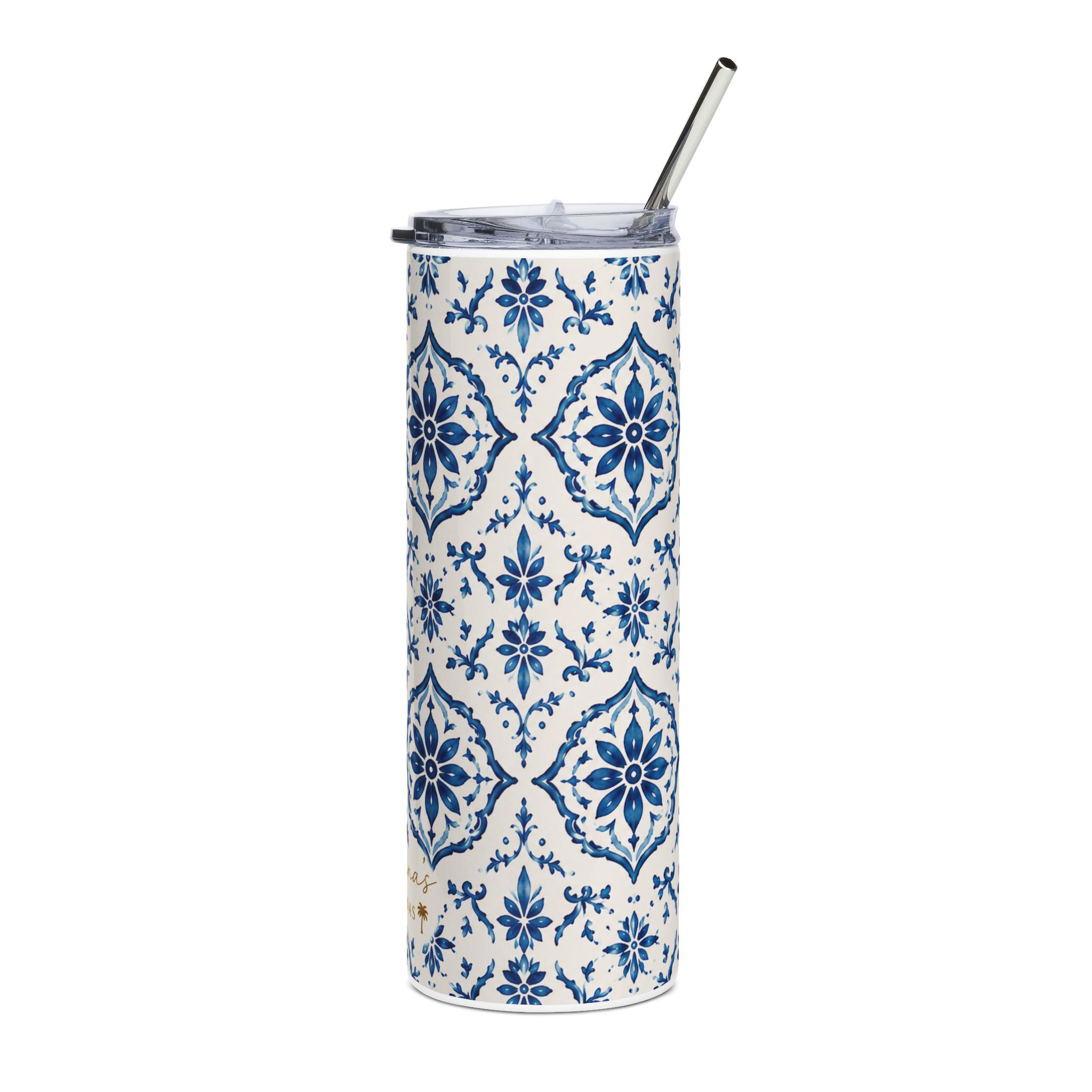 Briana’s Cabanas Mediterranean Blue Tile 20 oz Tumbler - Image 6