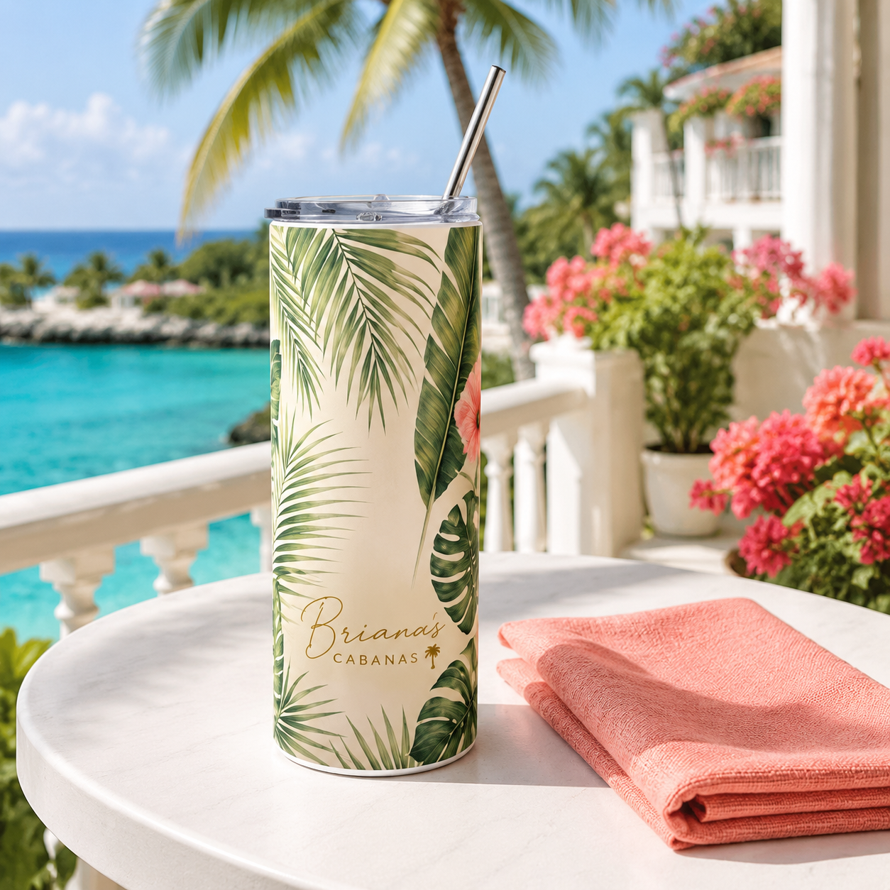 Briana’s Cabanas Tropical Hibiscus 20 oz Tumbler - Image 2
