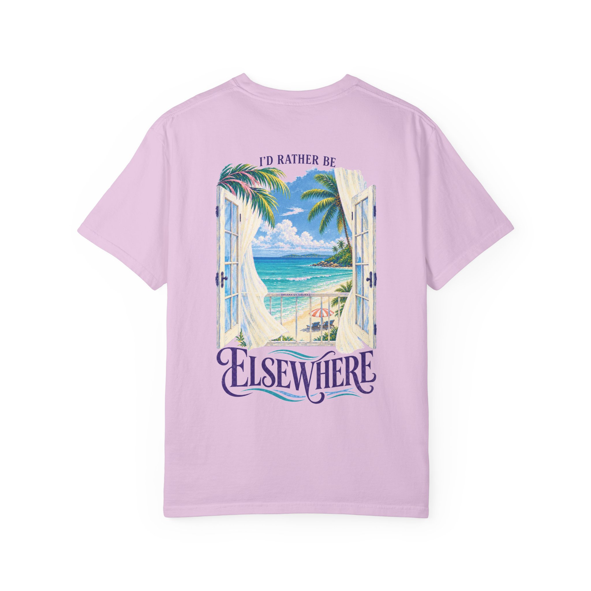 I’d Rather Be Elsewhere Comfort Colors® Tee | Two-Sided Beach Shirt - Image 4