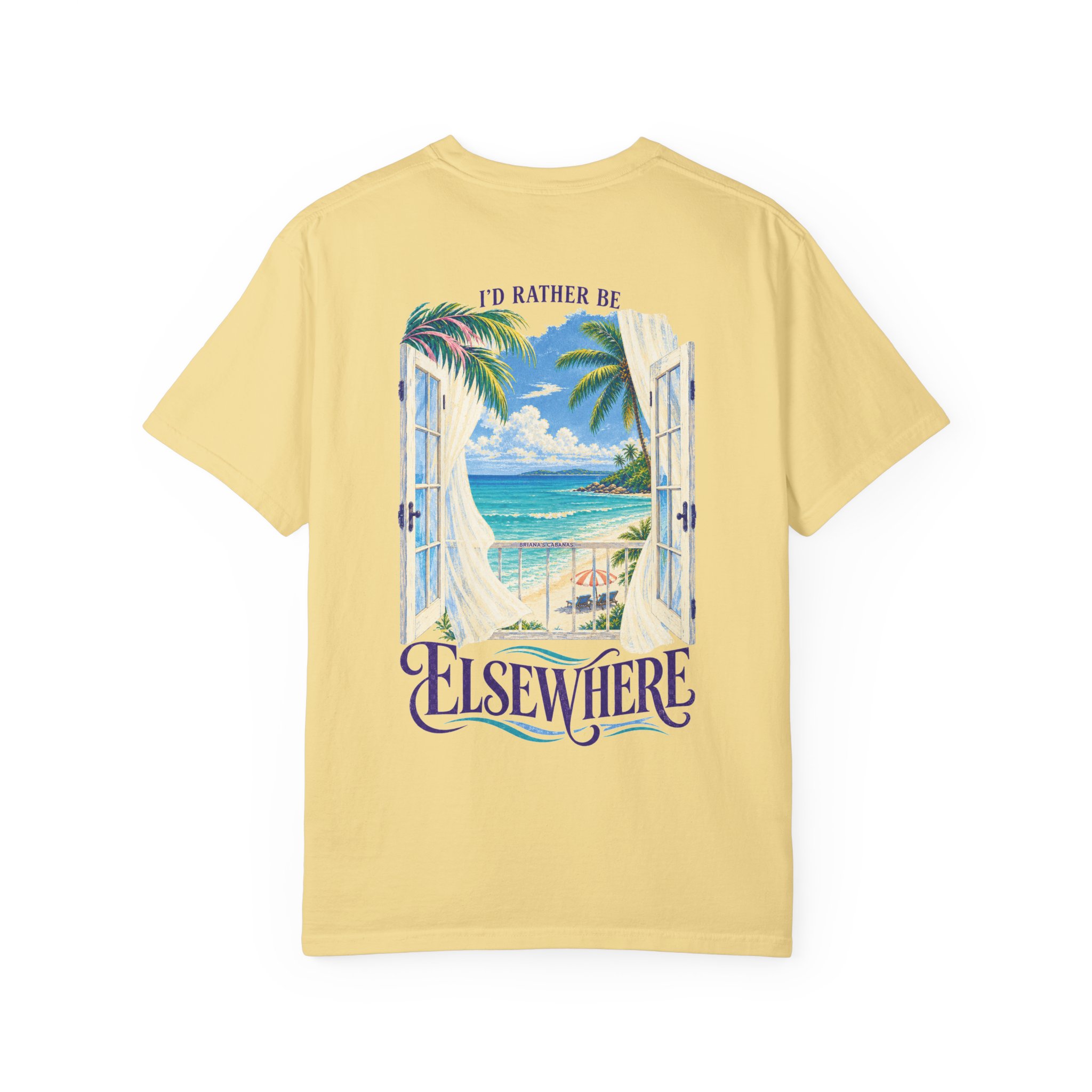 I’d Rather Be Elsewhere Comfort Colors® Tee | Two-Sided Beach Shirt - Image 8