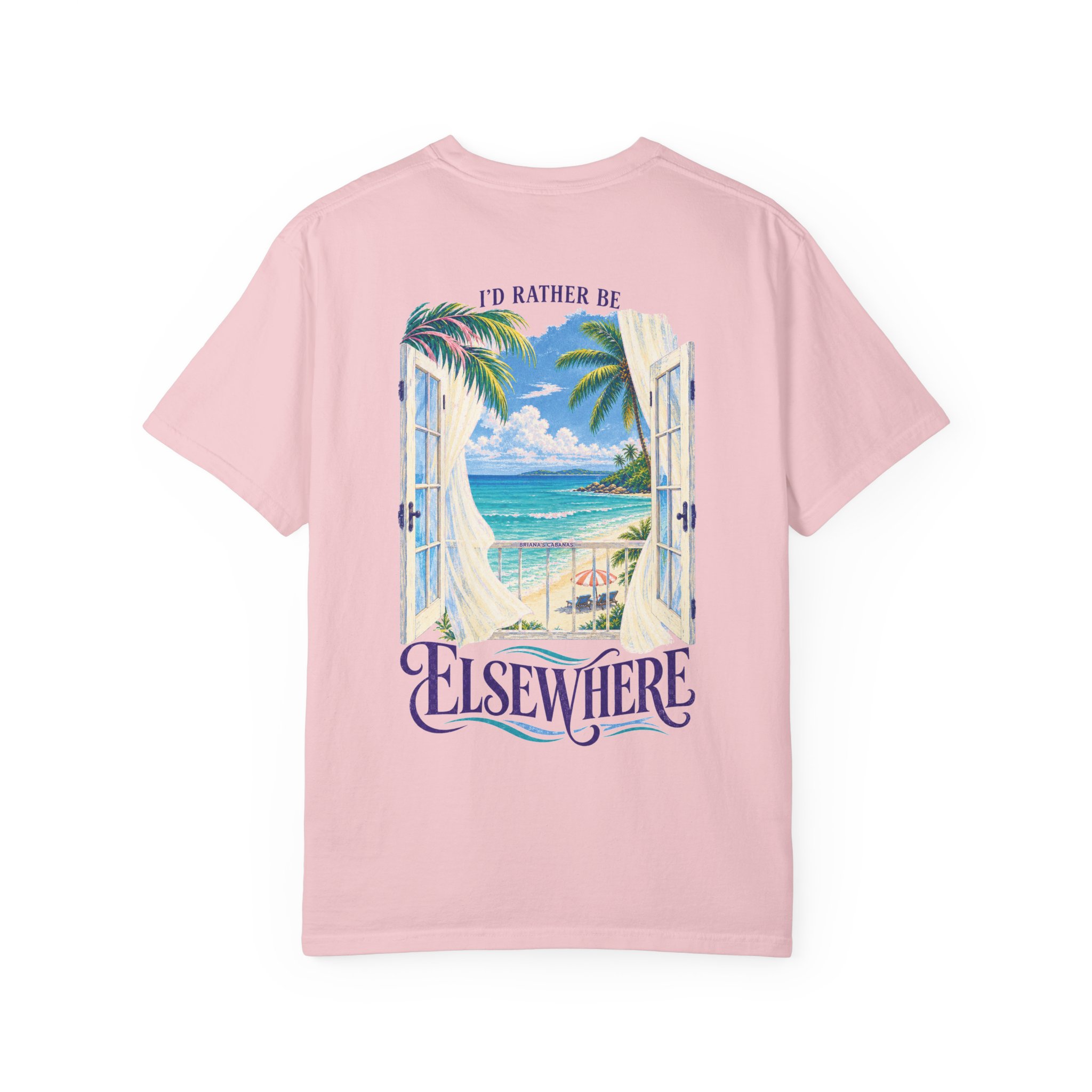 I’d Rather Be Elsewhere Comfort Colors® Tee | Two-Sided Beach Shirt - Image 6