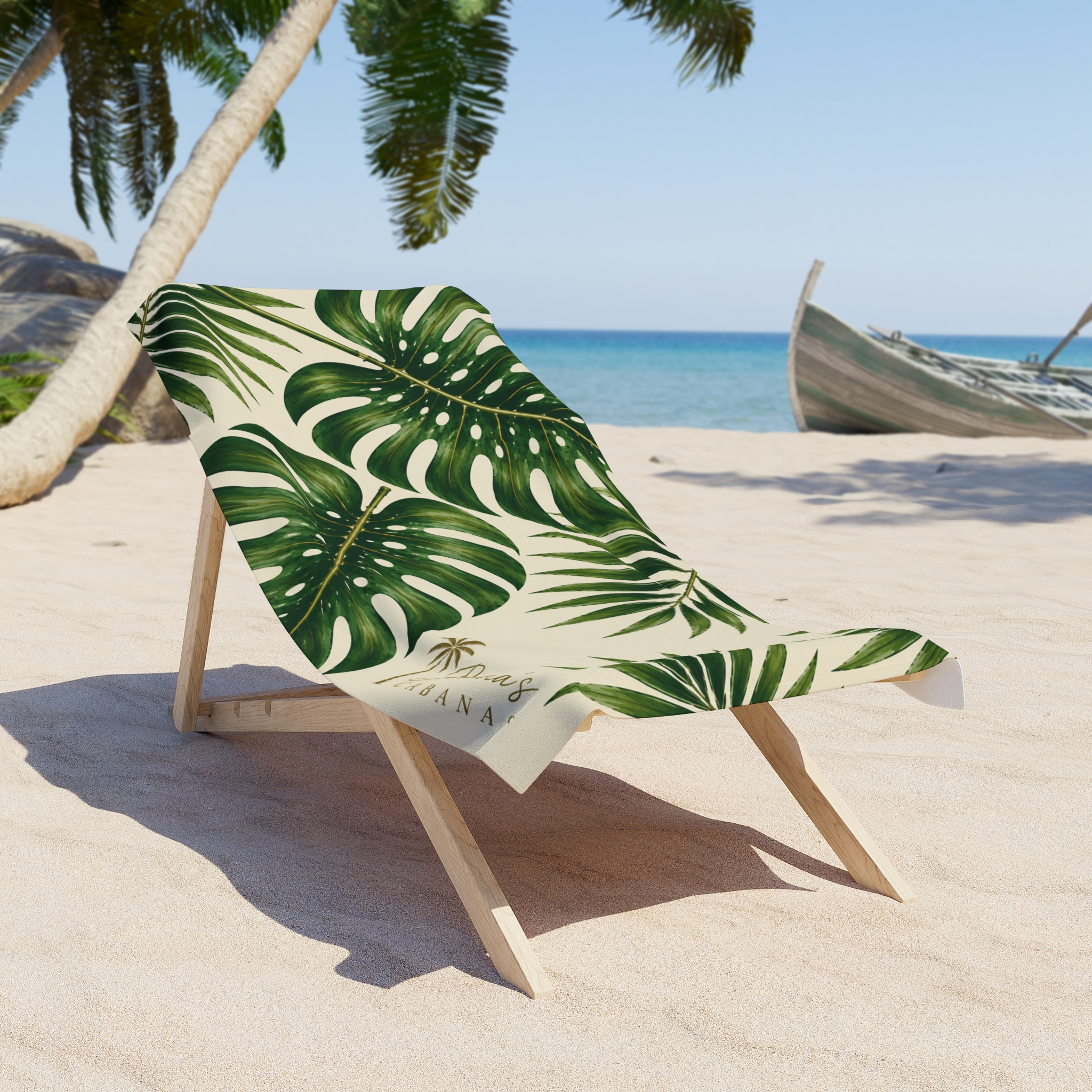 Briana’s Cabanas Tropical Leaf Beach Towel | Monstera Resort Towel - Image 4