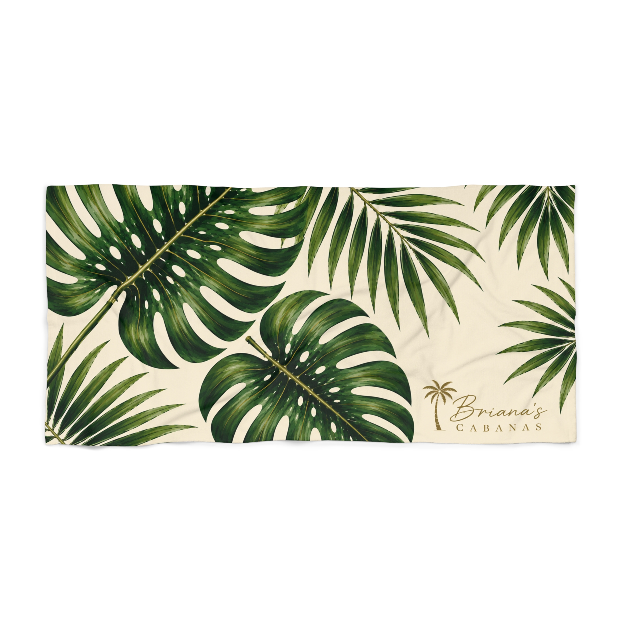 Briana’s Cabanas Tropical Leaf Beach Towel | Monstera Resort Towel - Image 3