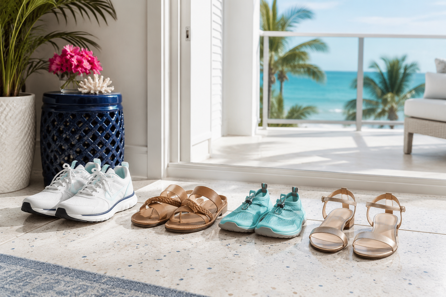 Comfortable shoes and sandals for Florida