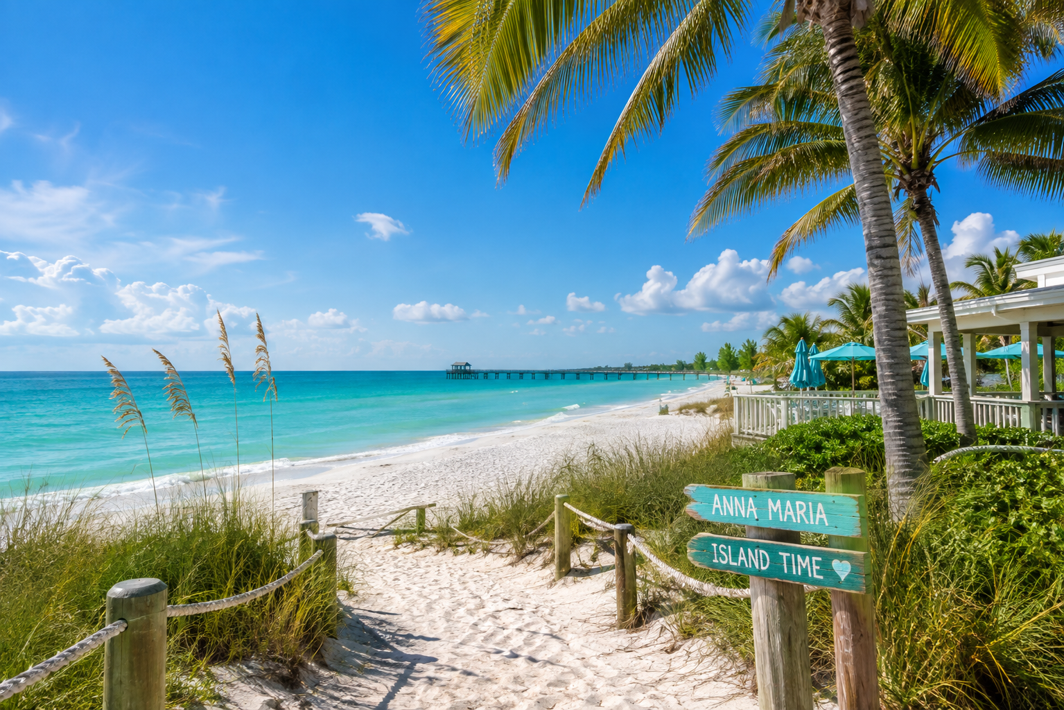 Anna Maria Island Florida beach and turquoise Gulf water
