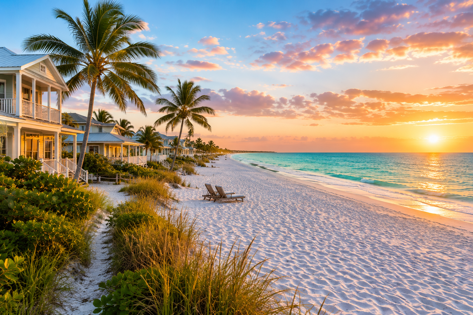 Anna Maria Island Florida with white sand and turquoise Gulf water