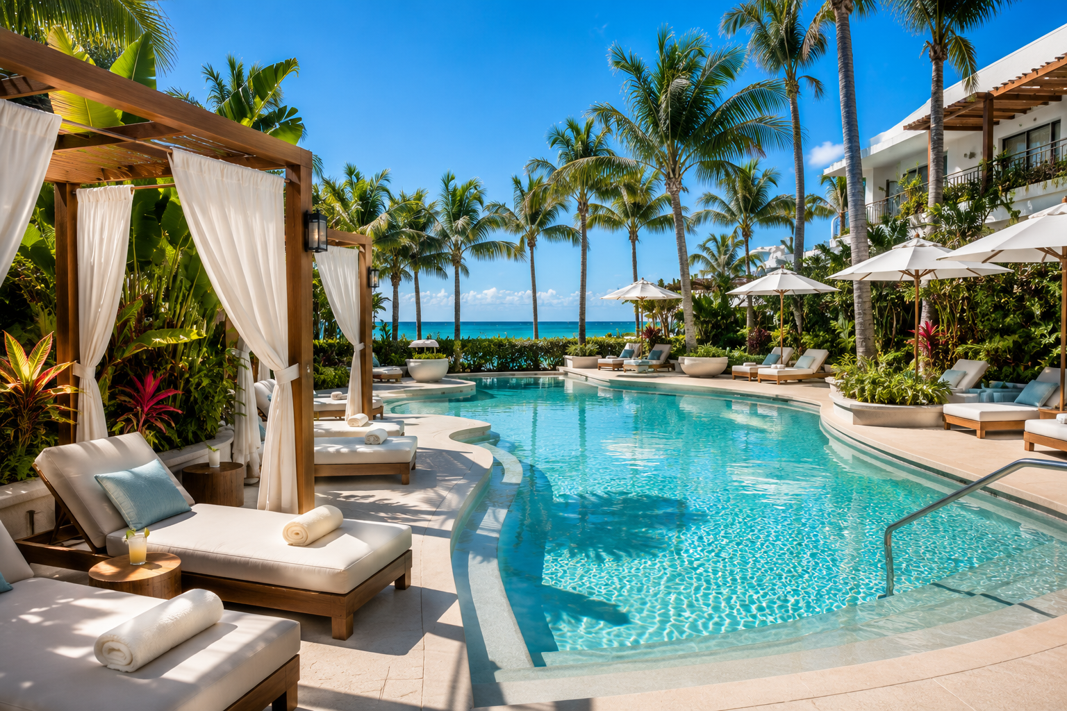 Tropical Florida resort pool