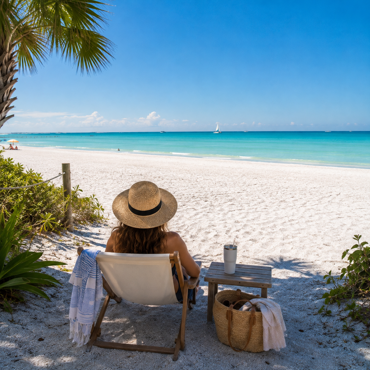 White sand beach on Siesta Key