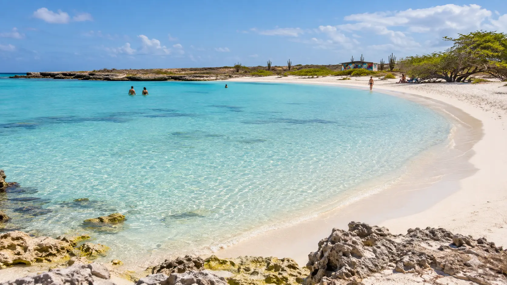 Representative calm lagoon in southern Aruba